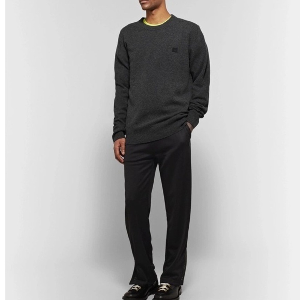 Bench Charcoal Knit Crewneck long sleeve cotton ribbed sweater shirt XL